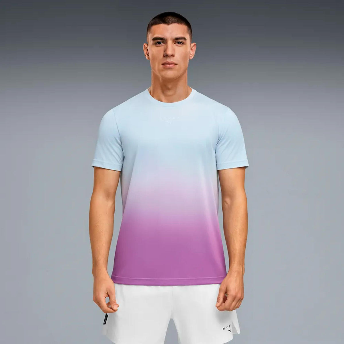 Puma HYROX Graphic Maillot de course Hommes - bleu clair, lilas
