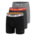 Essential Cotton Stretch Caleçon Pack de 3 Hommes - noir, anthracite