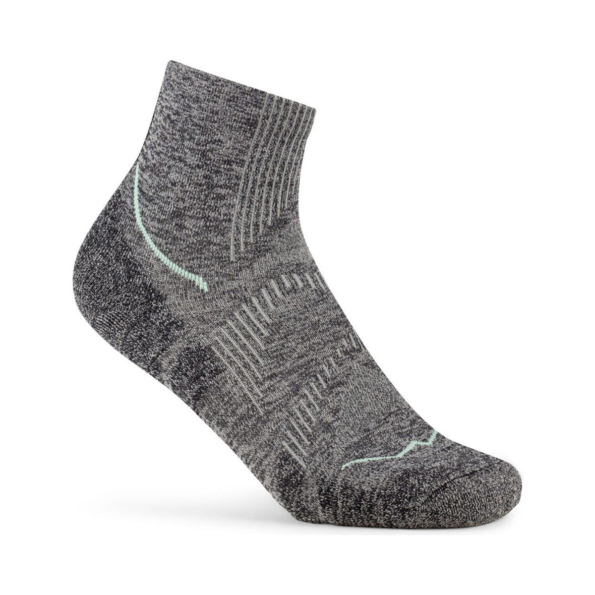 Buff Dryflx Quarter  Chaussettes de running Unisex-gris clair