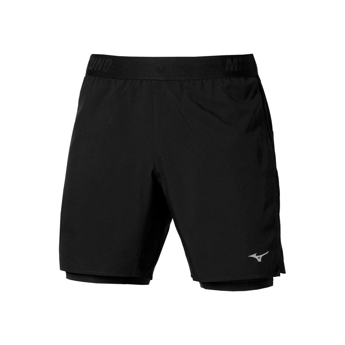 Mizuno Core 2in1 7.5in Short de running Hommes - noir