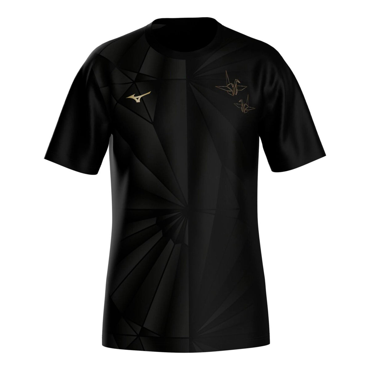 Mizuno Active DryAeroFlow Graphic  Maillot de course Hommes - noir, or