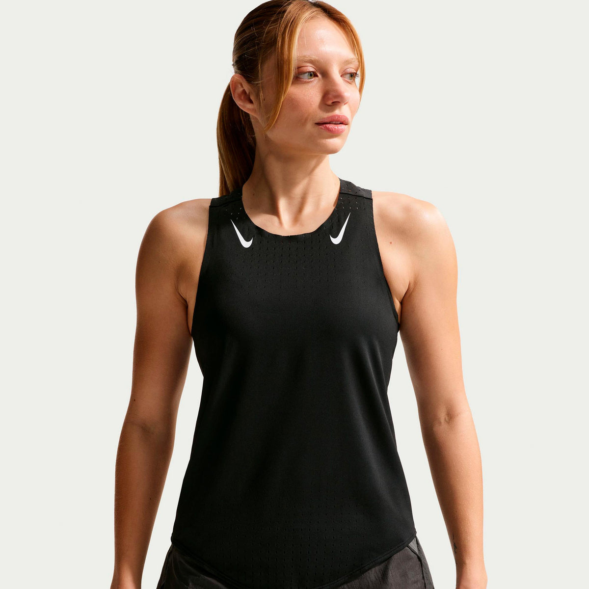 Nike AeroSwift  Maillot de course Femmes - noir, blanc