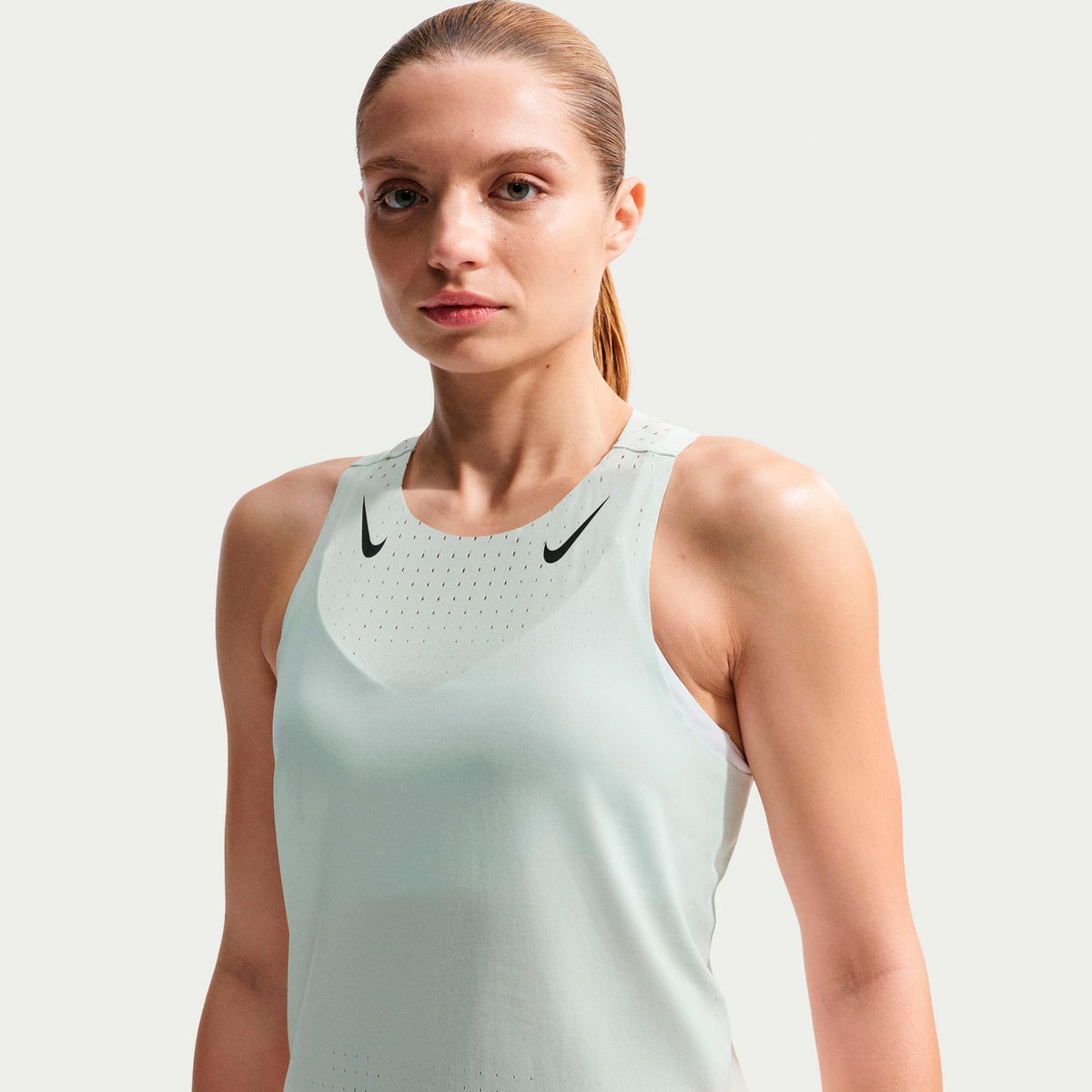 Nike AeroSwift  Maillot de course Femmes - menthe, noir