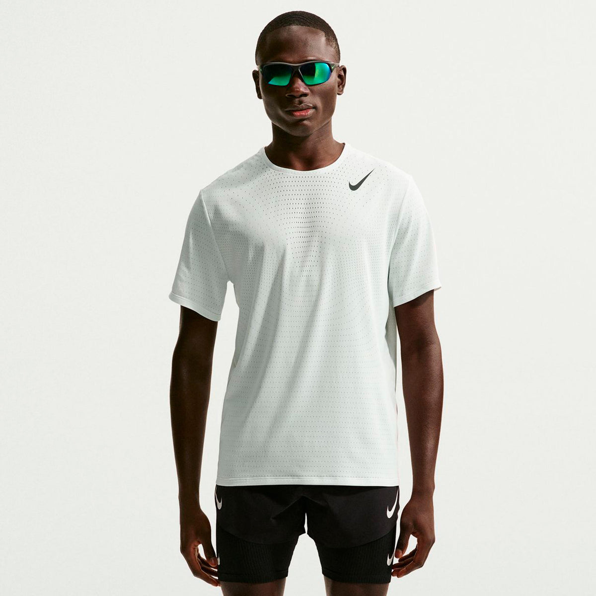 Nike AeroSwift  Maillot de course Hommes - blanc, noir