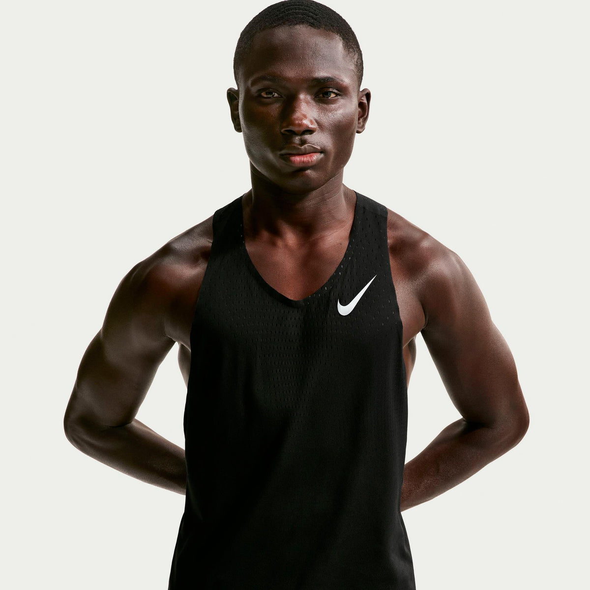 Nike AeroSwift  Maillot de course Hommes - noir, blanc