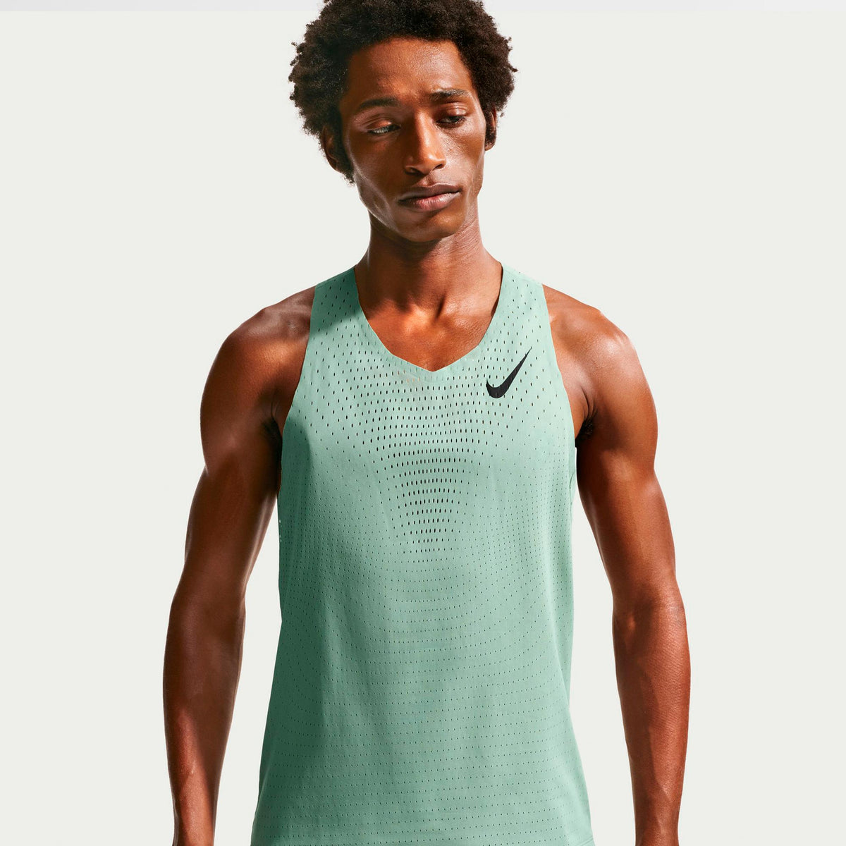 Nike AeroSwift  Maillot de course Hommes - menthe, noir