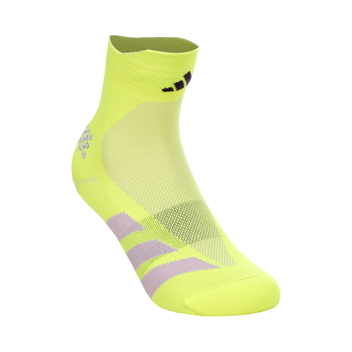 adidas adizero Quarter Chaussettes de running Unisex - jaune, lilas