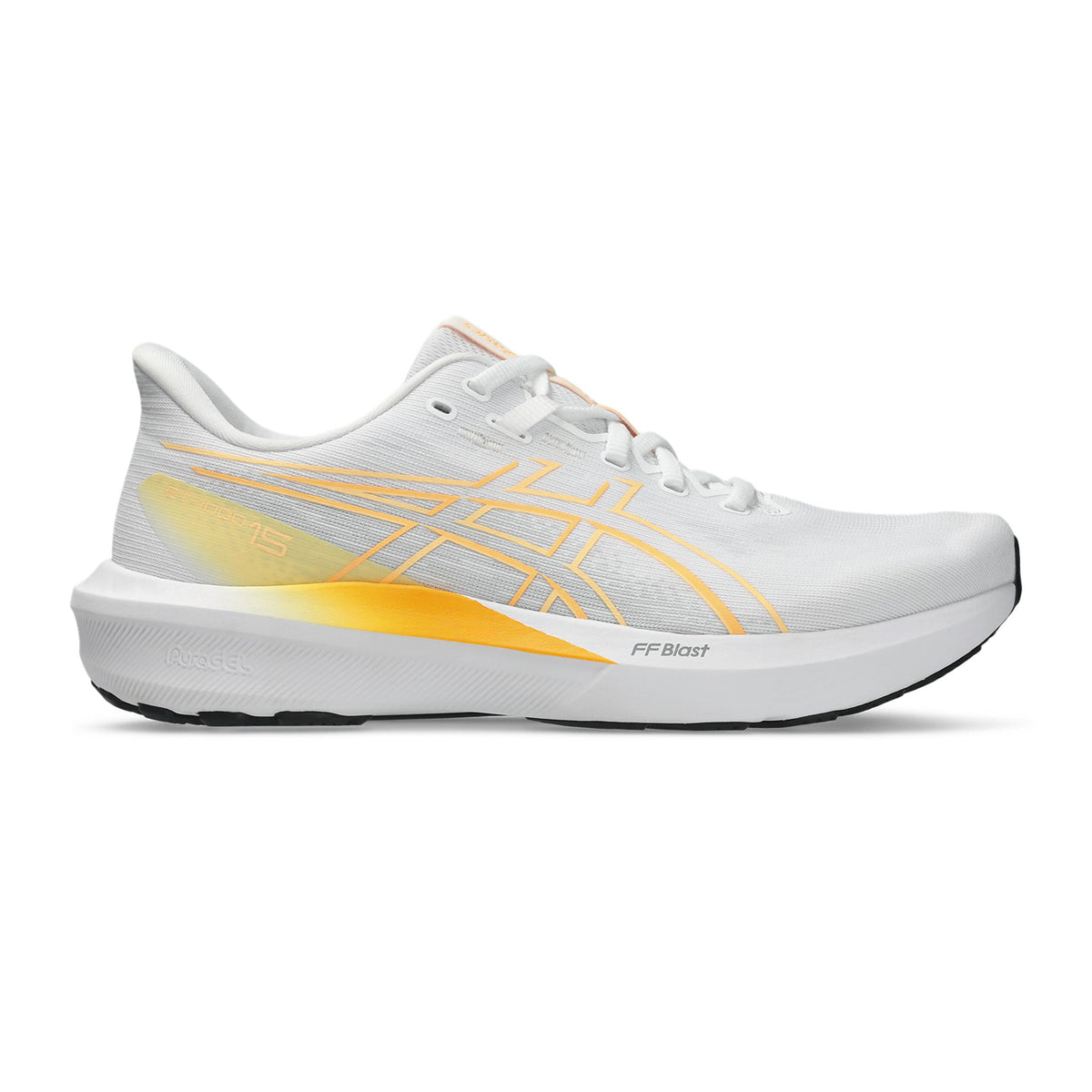ASICS GT-1000 15 Chaussure de running avec stabilisateurs Hommes - blanc, orange