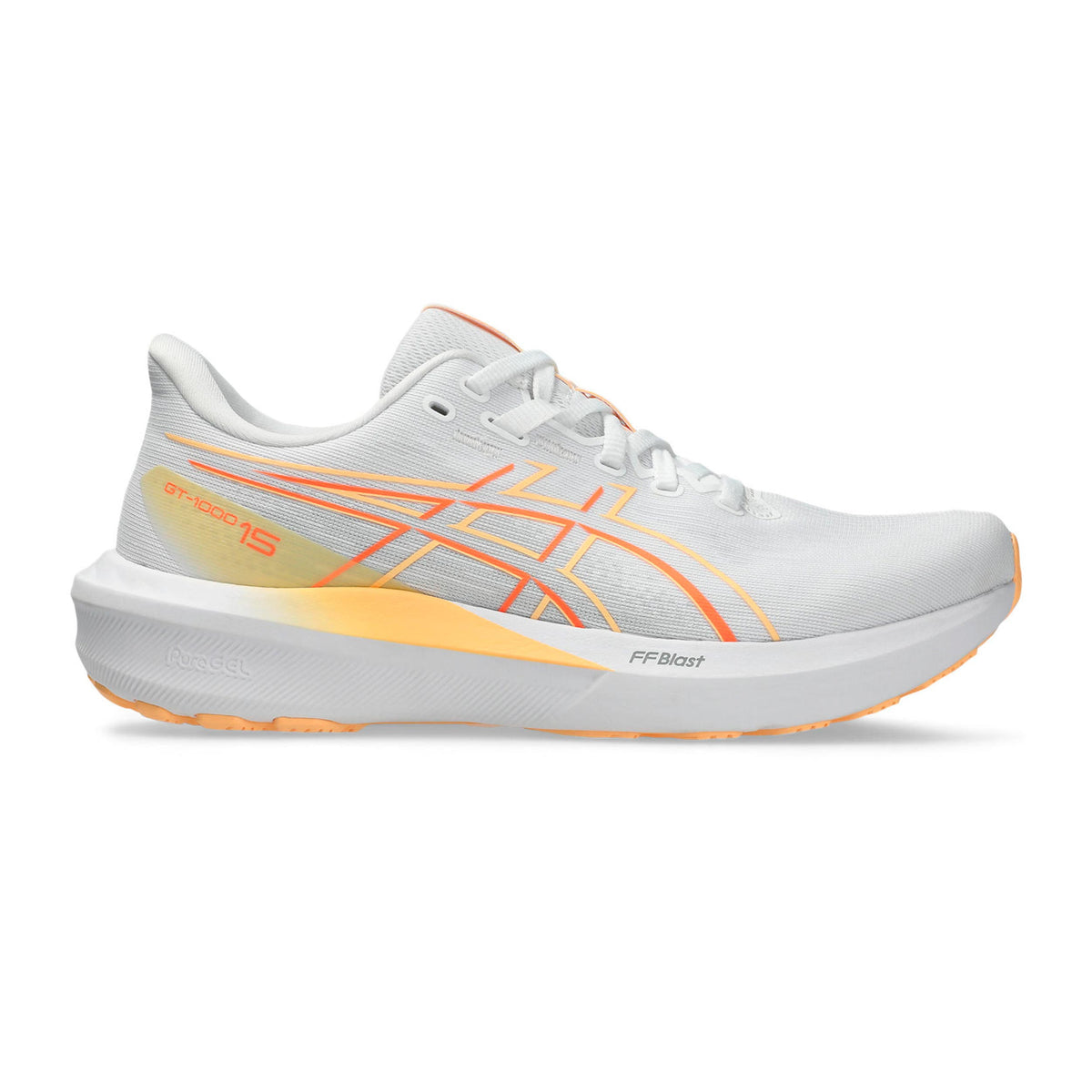 ASICS GT-1000 15 Chaussure de running avec stabilisateurs Femmes - blanc, orange