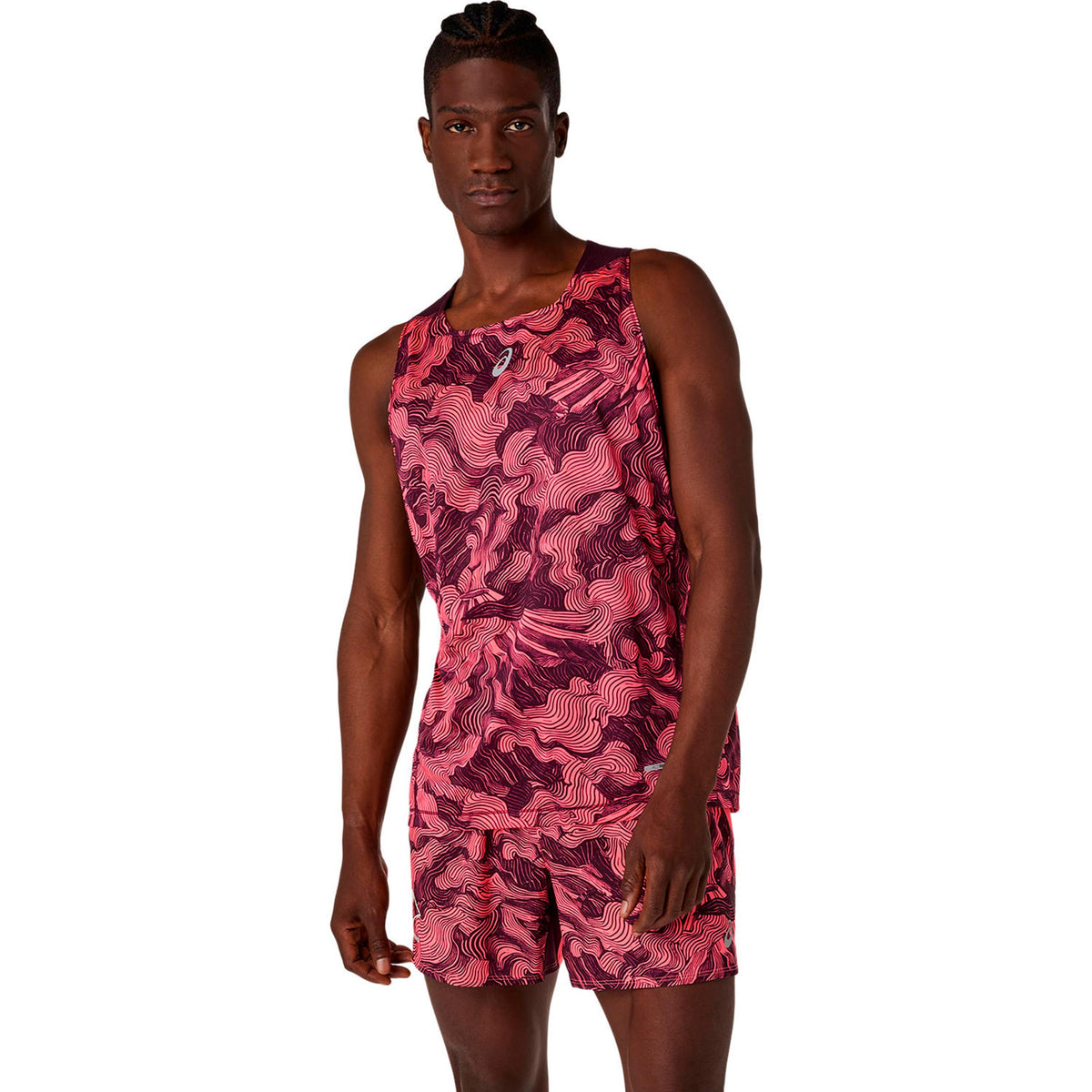 ASICS Fujitrail  Maillot de course - corail, rouge vin