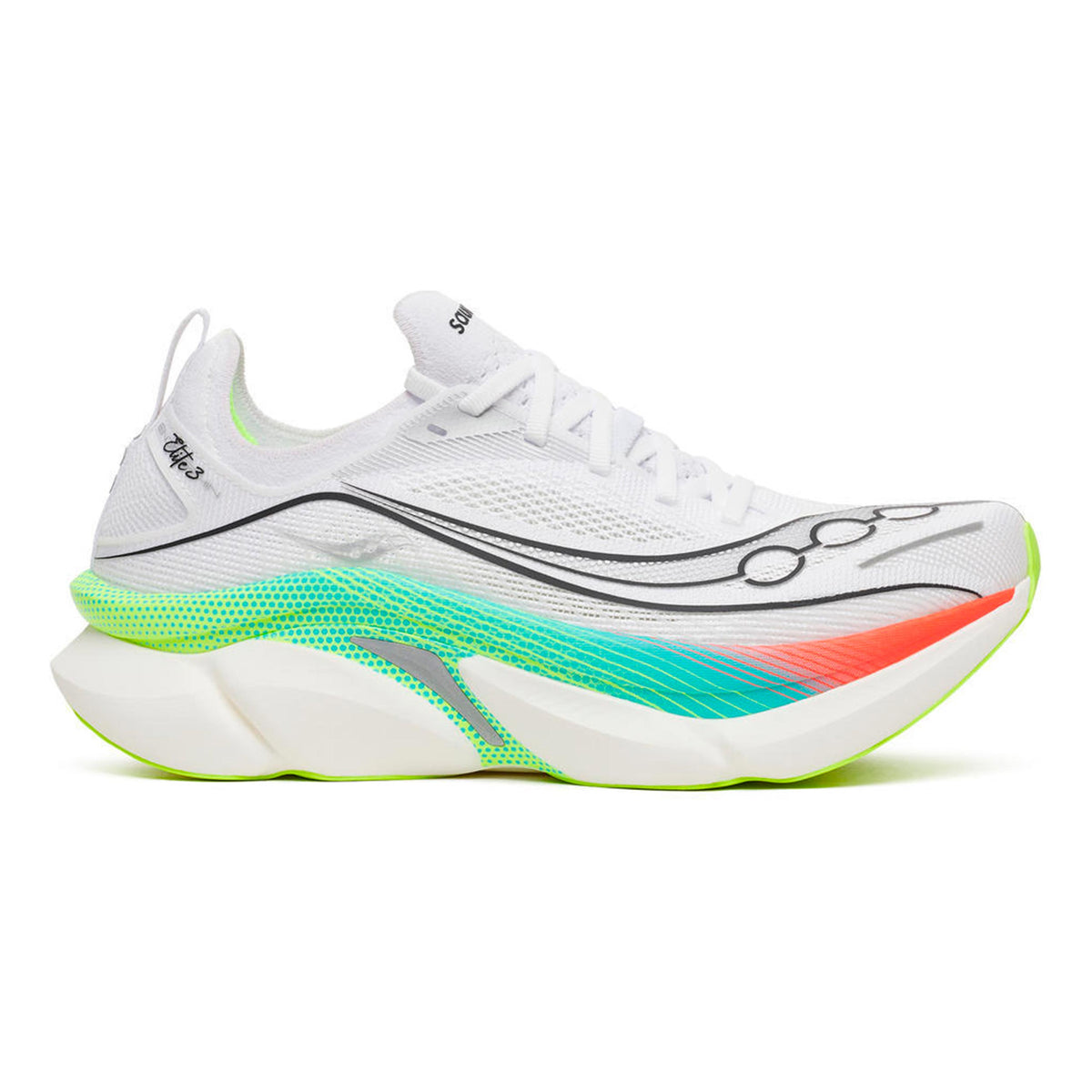 Saucony Endorphin Elite 3 Chaussure de compétition Unisex - blanc, multicouleur