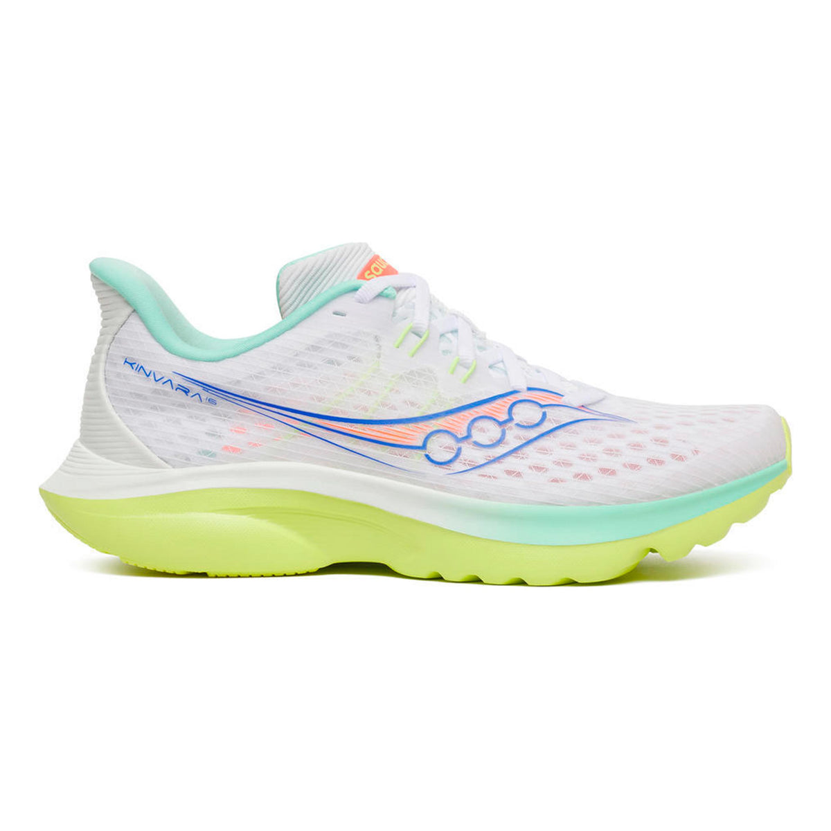 Saucony Kinvara 16 Chaussure de running sans stabilisateurs Femmes - blanc, jaunes fluo