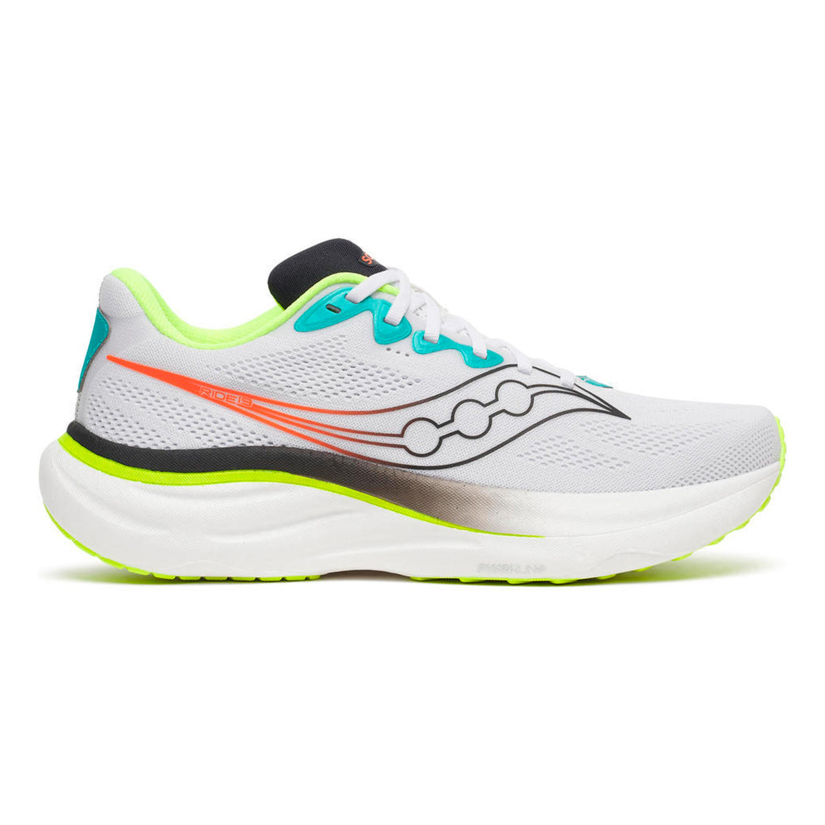 Saucony Ride 19 Chaussure de running sans stabilisateurs Hommes - blanc, multicouleur
