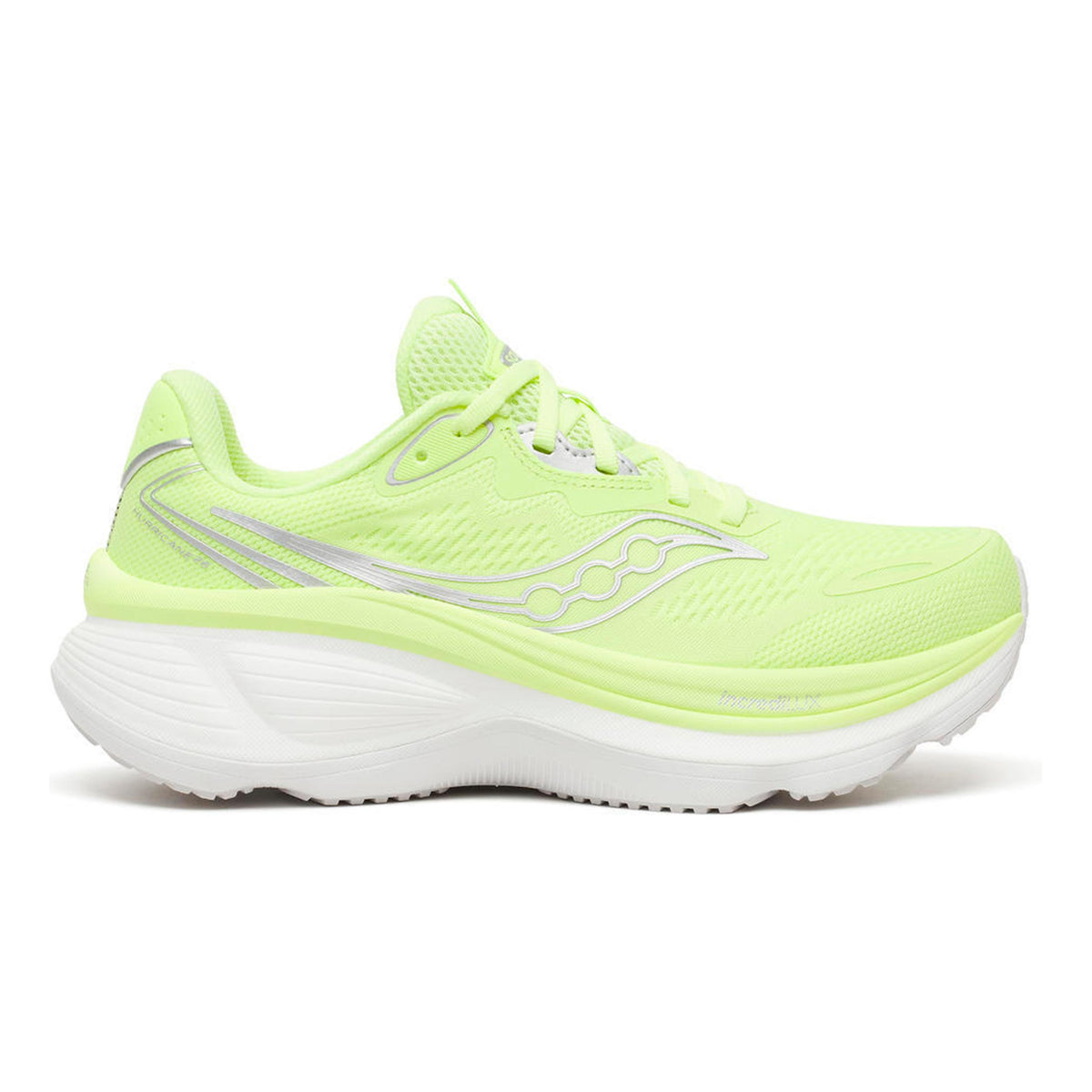 Saucony Hurricane 26 Chaussure de running avec stabilisateurs Femmes - jaunes fluo, argent