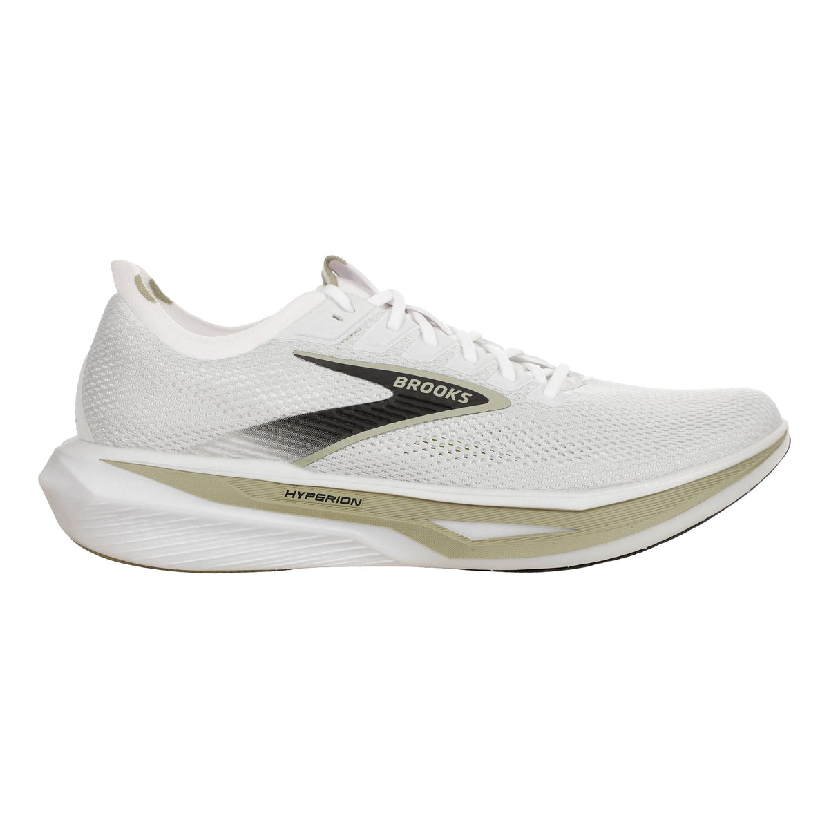 Brooks Hyperion 3 Chaussure de running sans stabilisateurs Hommes - blanc, vert olive