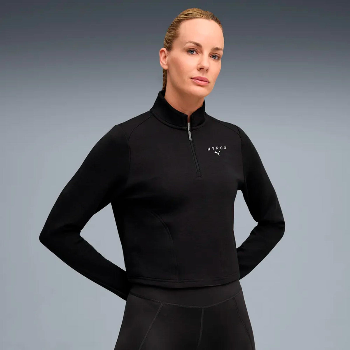 Puma HYROX Cloudspun 1/4 Zip  Maillot de course Femmes - noir