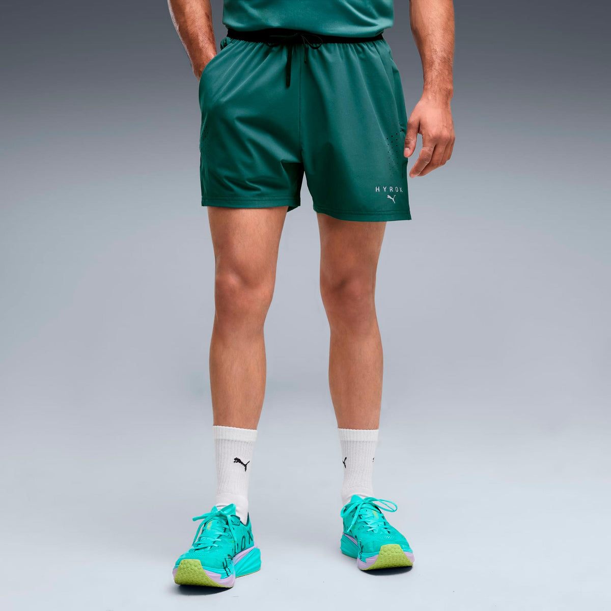 Puma HYROX PWRMODE 5in  Short de running Hommes - vert