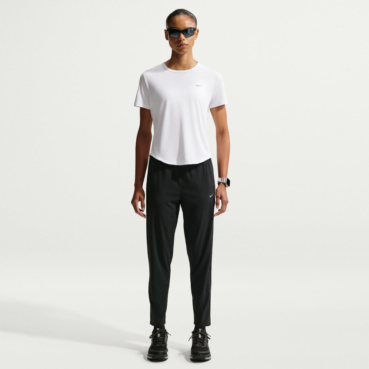 Nike Tempo  Maillot de course Femmes - blanc, argent
