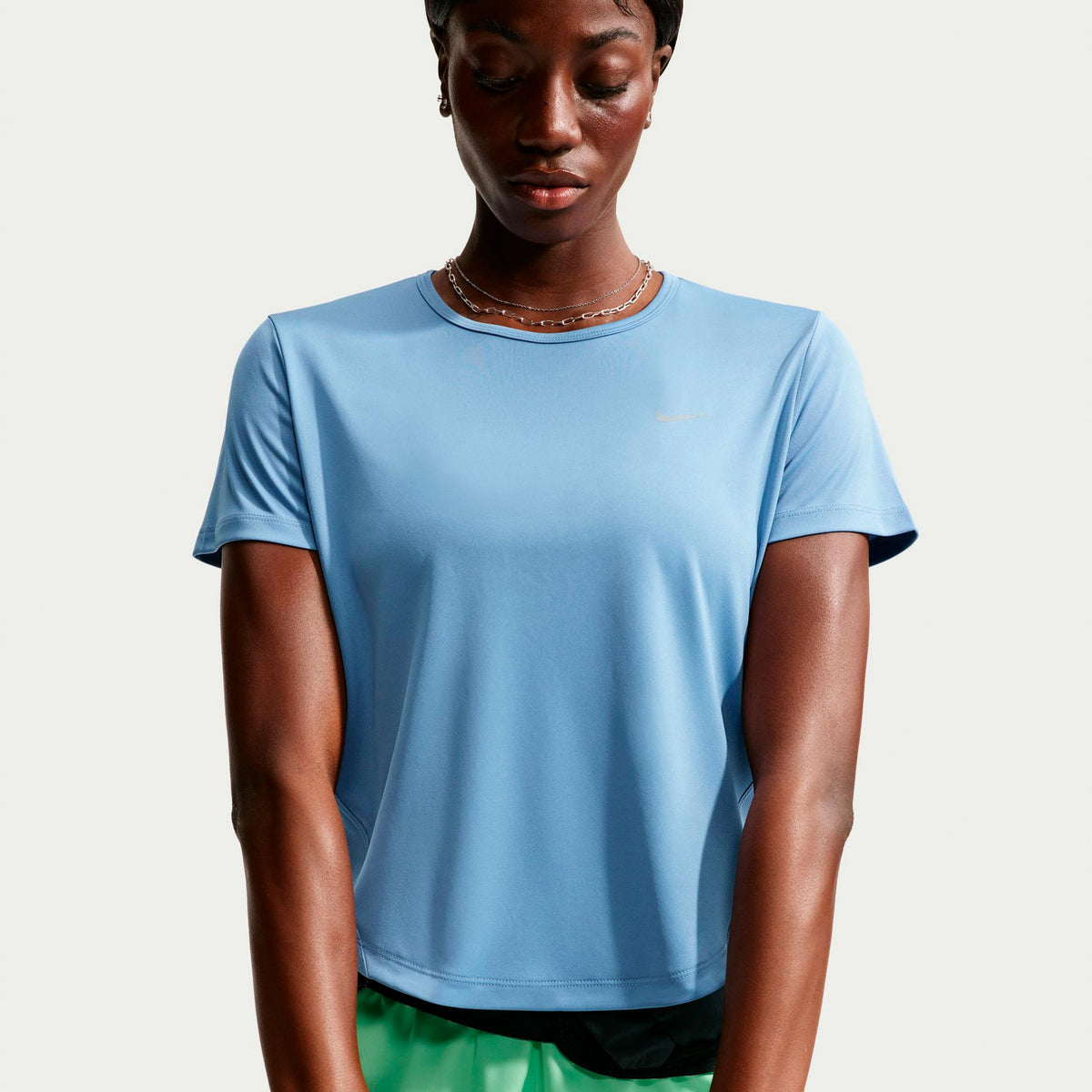 Nike Tempo  Maillot de course Femmes - bleu, argent