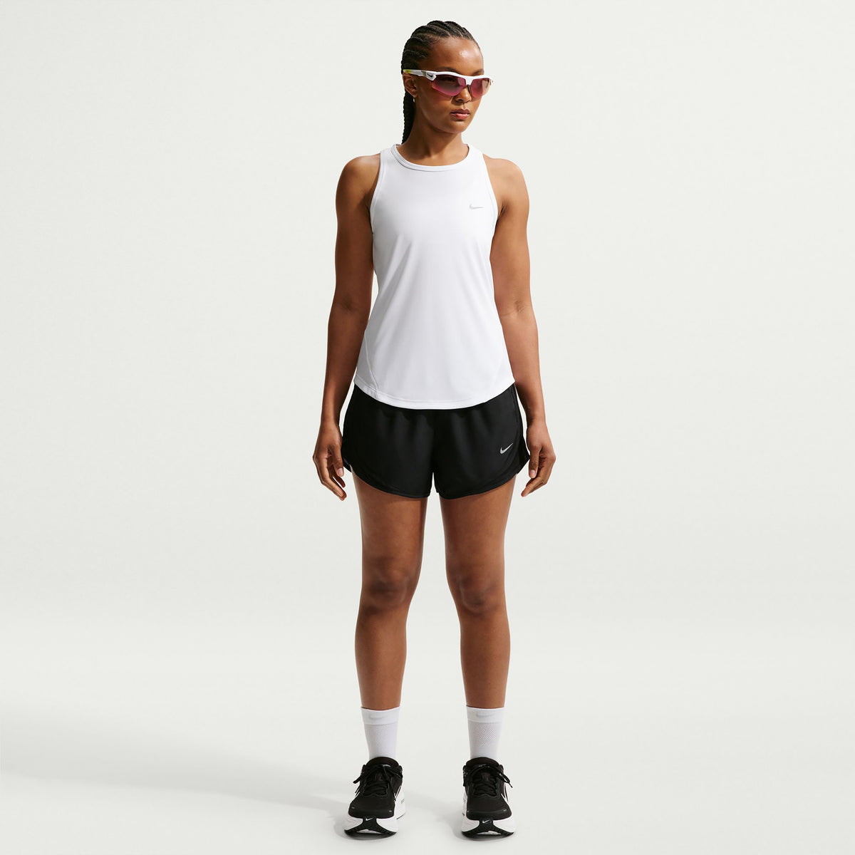 Nike Tempo  Maillot de course Femmes - blanc, argent