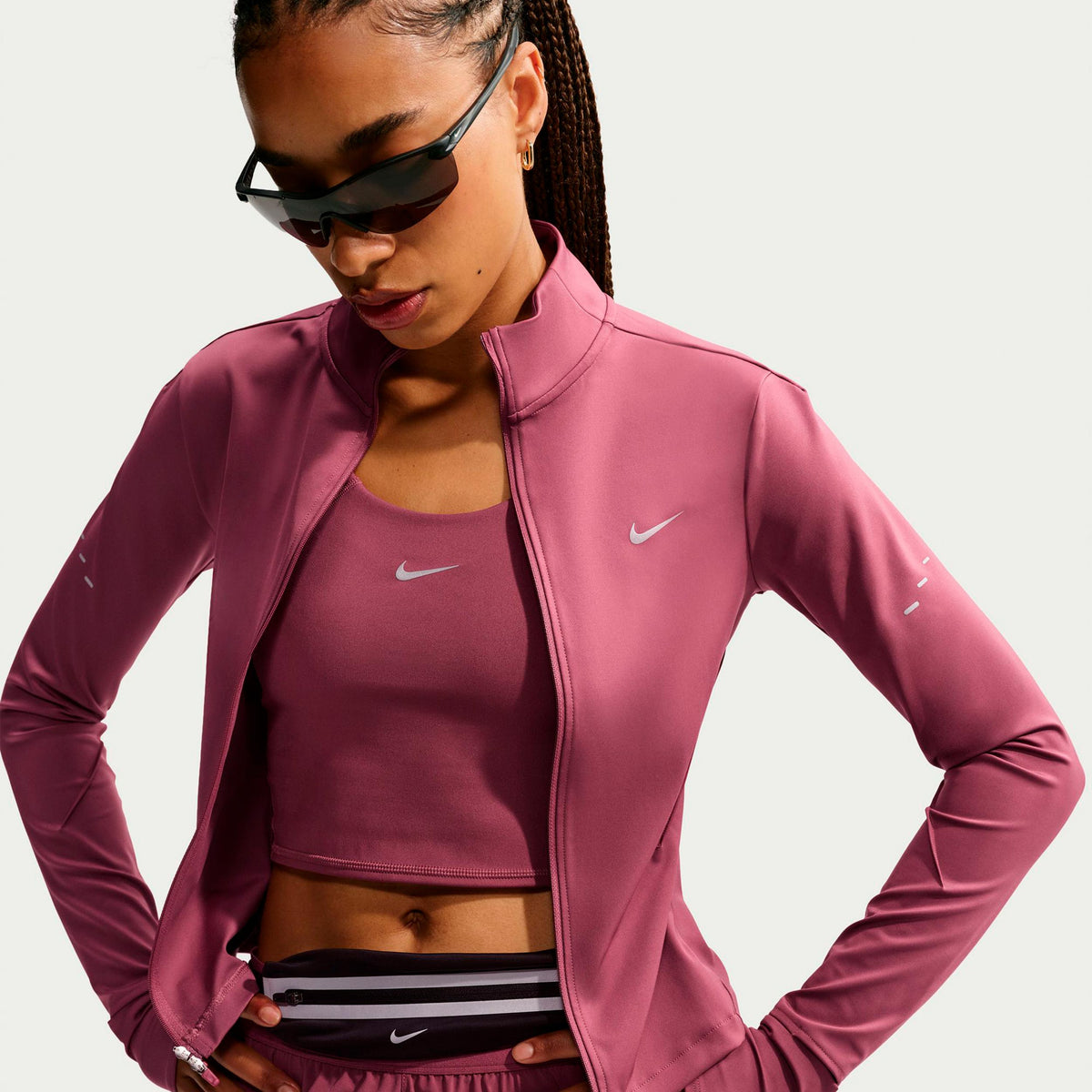 Nike Swift  Veste running Femmes - mauve, argent