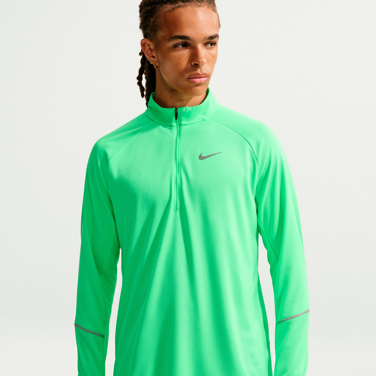 Nike Miler  Maillot de course Hommes - vert, argent